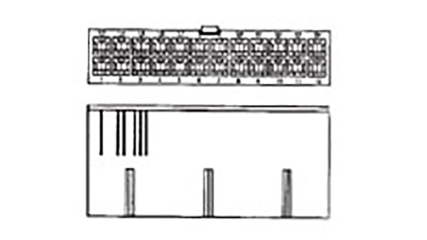 TE Connectivity, VAL-U-LOK Male Connector Housing, 4.2mm Pitch, 10 Way, 2 Row