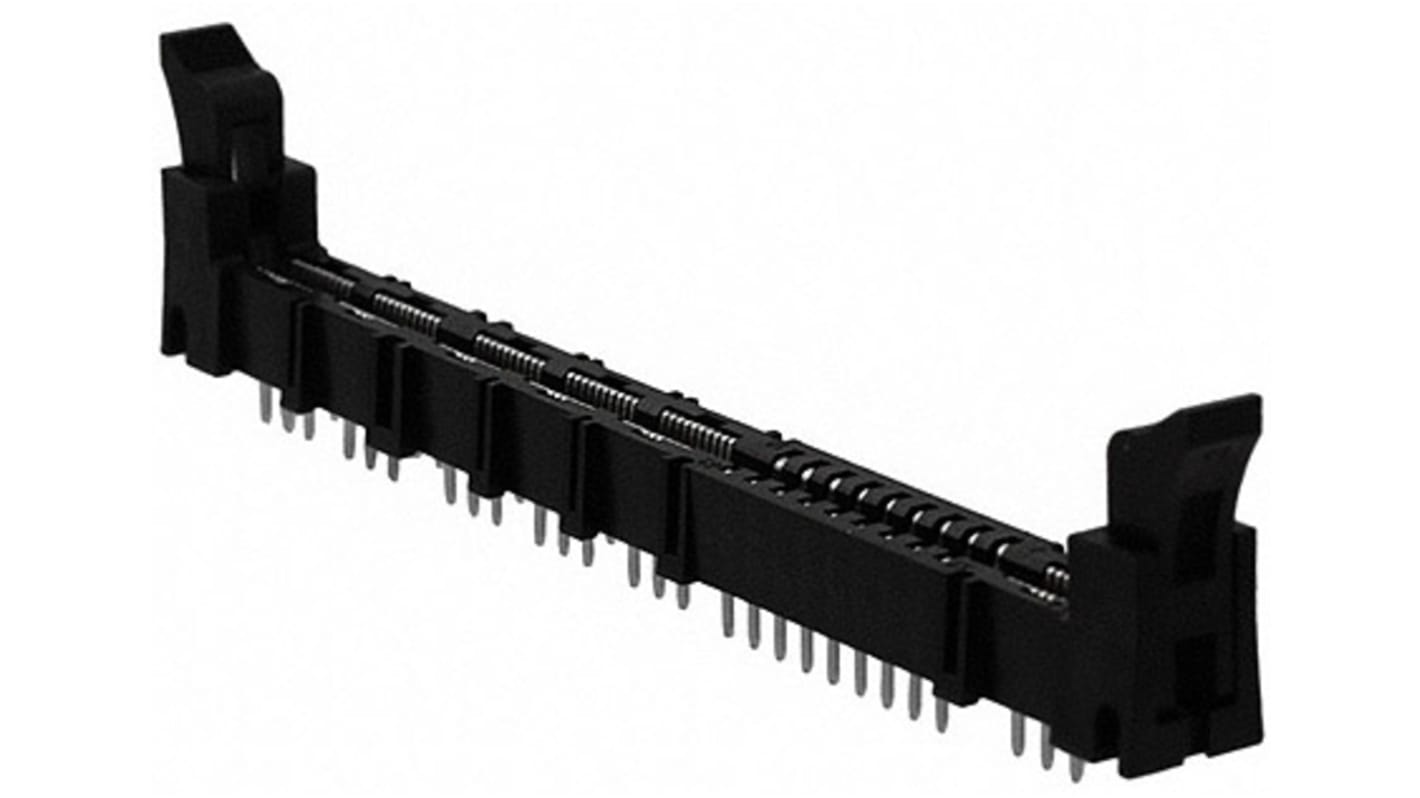 TE Connectivity Female Edge Connector, Through Hole Mount, 30-Contacts, 2.5mm Pitch, 2-Row, Solder Termination