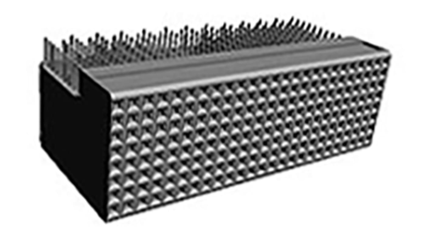 TE Connectivity Z-PACK HM Series Right Angle Through Hole Mount PCB Socket, 200-Contact, 8-Row, 2mm Pitch, Solder