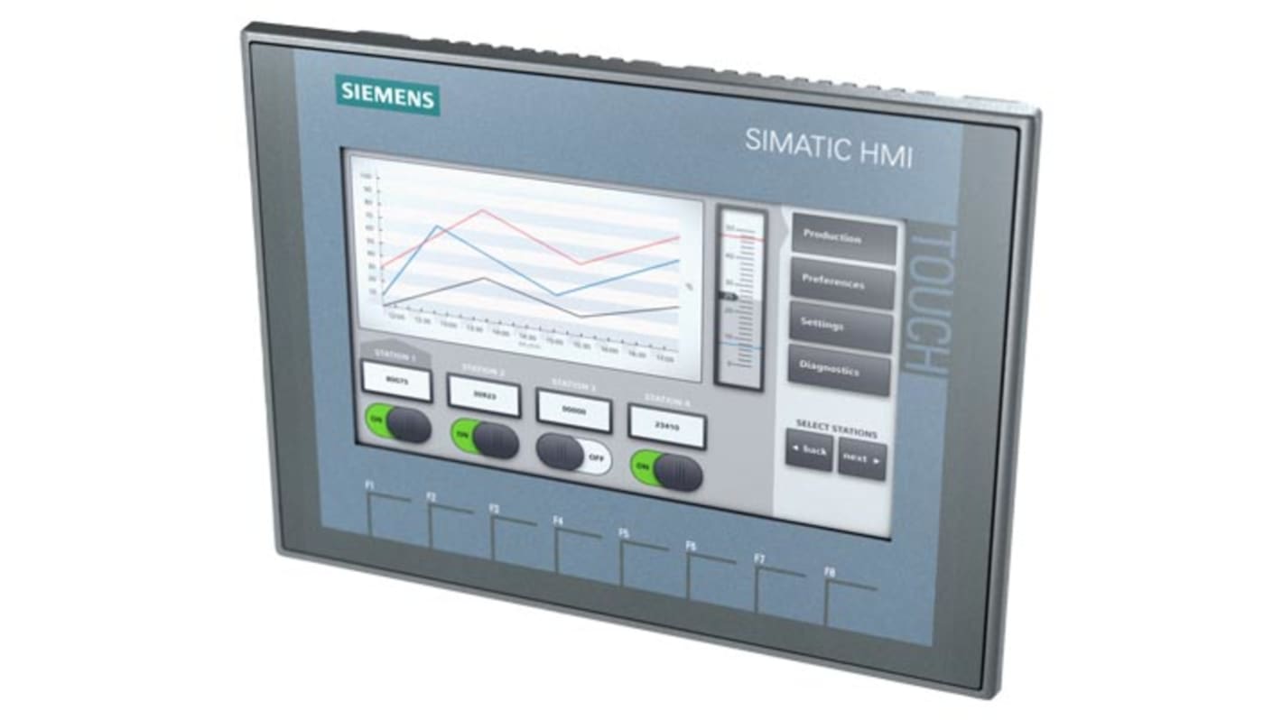 Panel HMI 7 palců TFT řada SIMATIC KTP700 Basic barevný displej  800 x 480pixely PROFINET, 214 x 158 x 39 mm Siemens