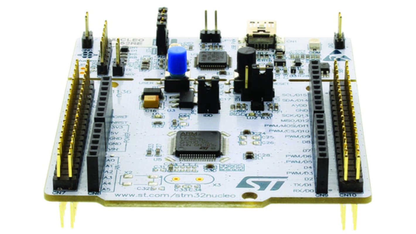 Placa de desarrollo STM32 Nucleo-64 de STMicroelectronics, con núcleo ARM Cortex M4F