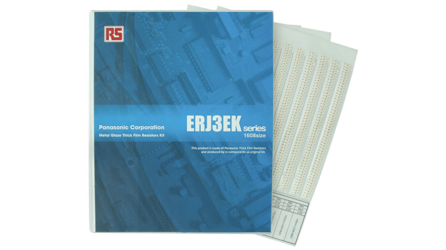 Panasonic, ERJ3EK Thick Film, SMT 122 Resistor Kit, with 12200 pieces, 10 Ω → 1MΩ