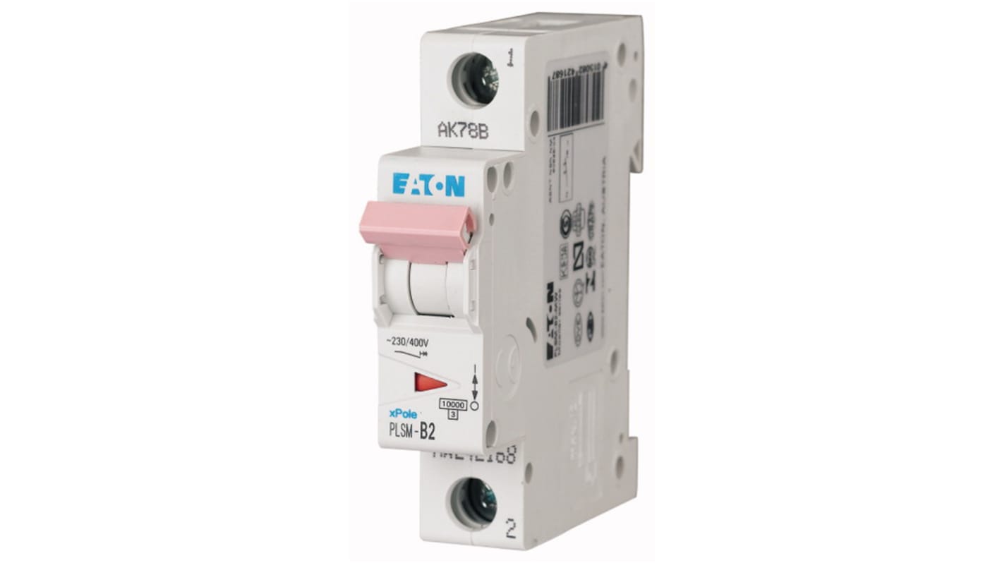 Eaton xPole MCB, 1P, 2A Curve C, 48V DC, 10 kA Breaking Capacity