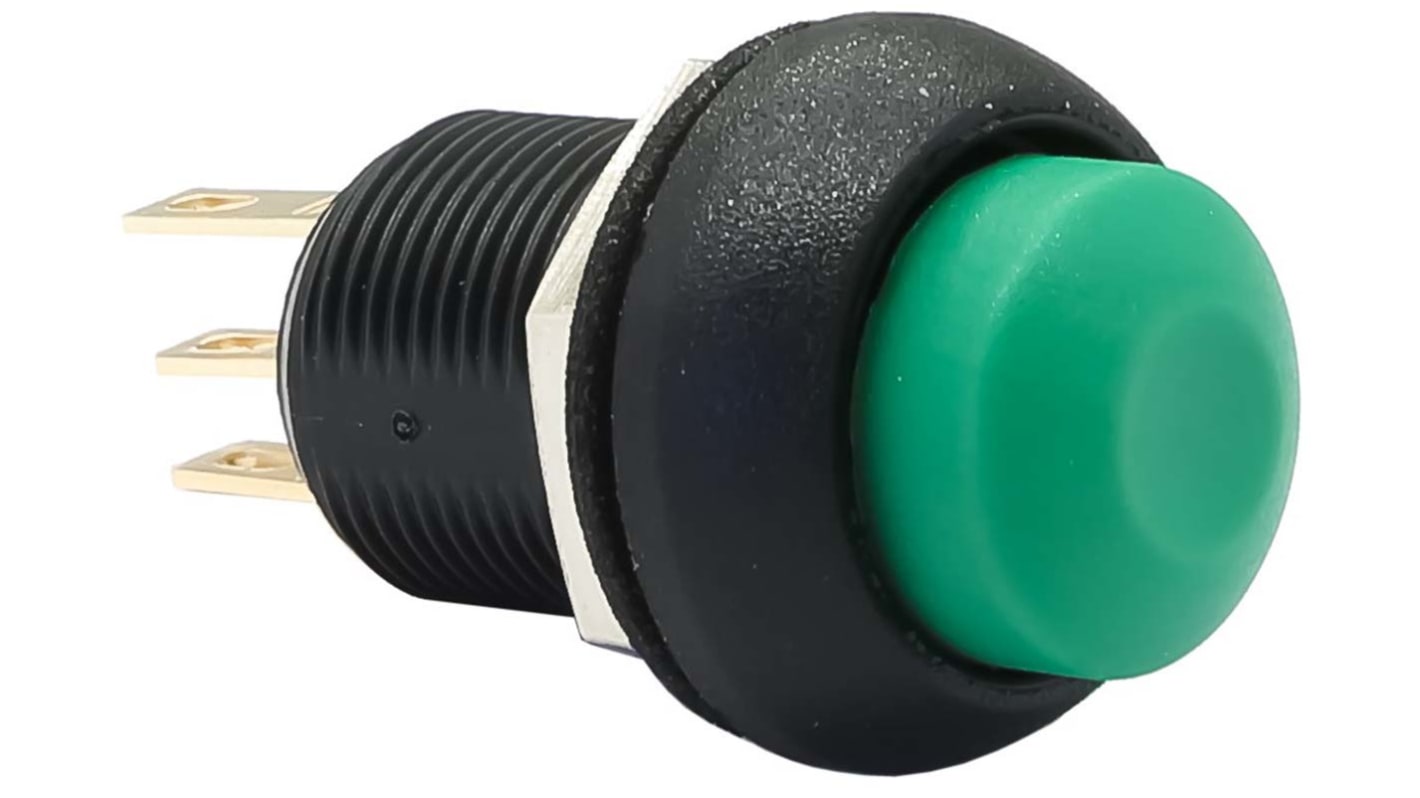 Apem Push Button Switch, Momentary, Panel Mount, 13.6mm Cutout, SPDT, 28V dc, IP67