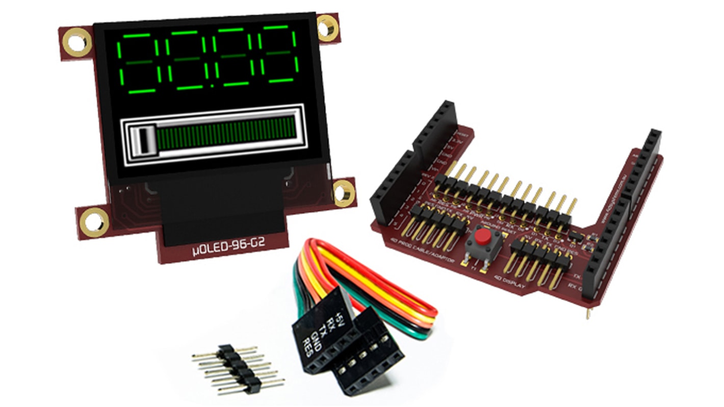 Pantalla Display OLED 4D Systems de 0.96pulgada, compatible con Arduino