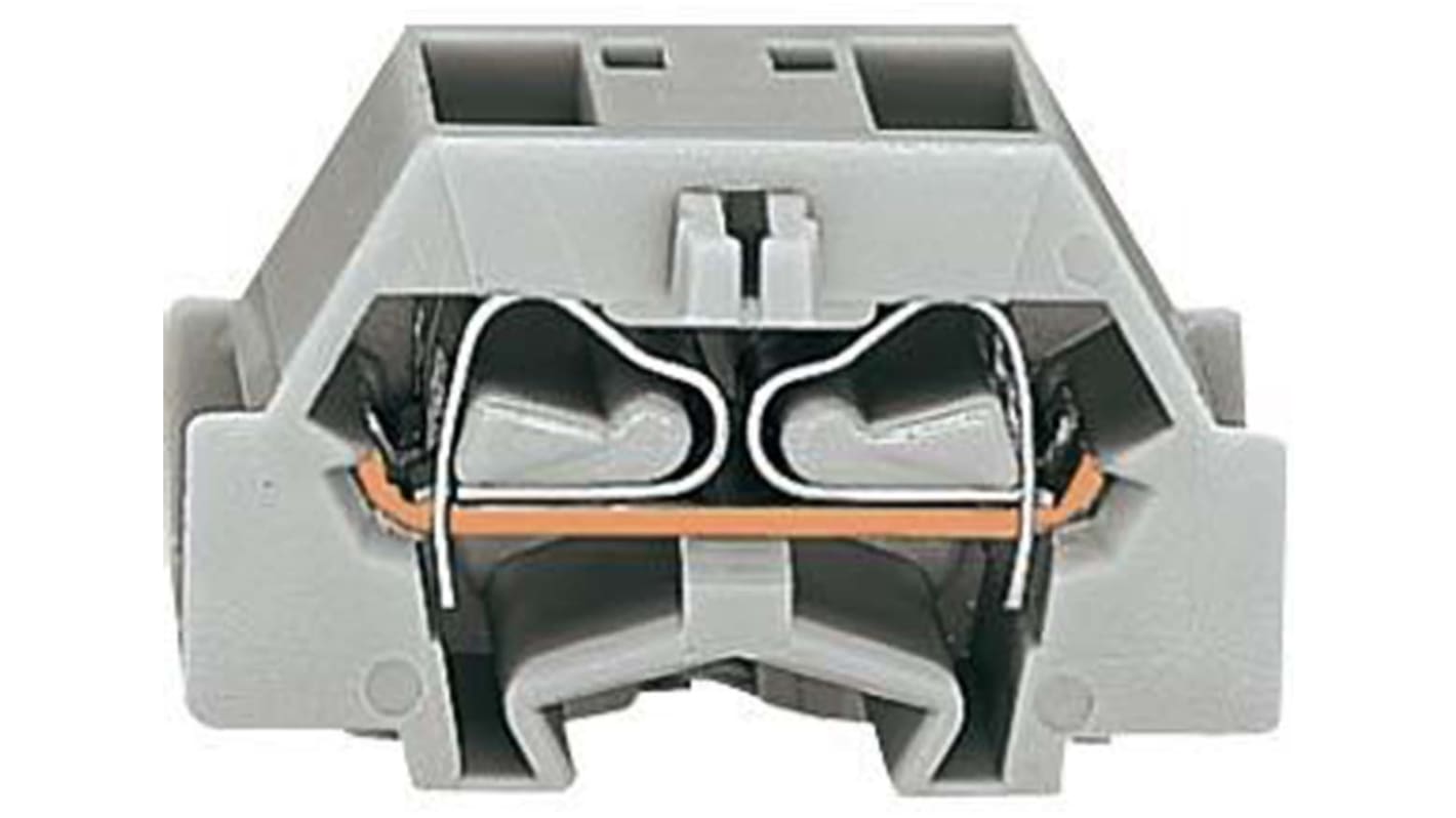 Wago 261 Series Grey Modular Terminal Block, 2.5mm², Single-Level, Cage Clamp Termination