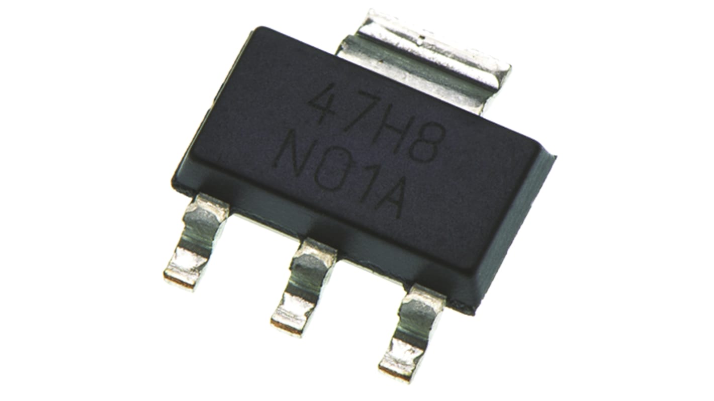 MOSFET onsemi, canale N, 375 mΩ, 5,6 A, SOT-223, Montaggio superficiale