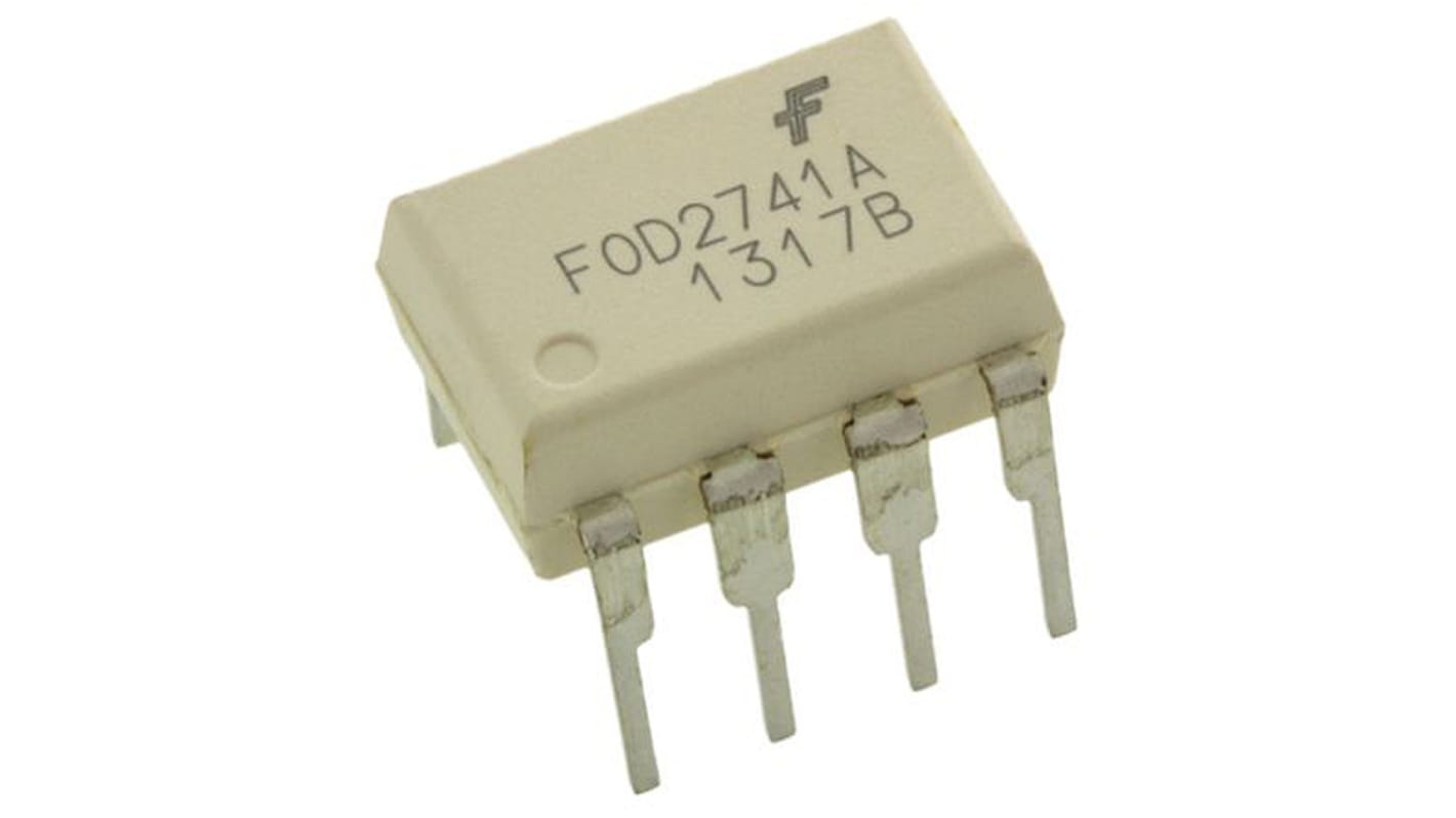 onsemi, FOD2741ATV DC Input Phototransistor Output Optocoupler, Through Hole, 8-Pin DIP