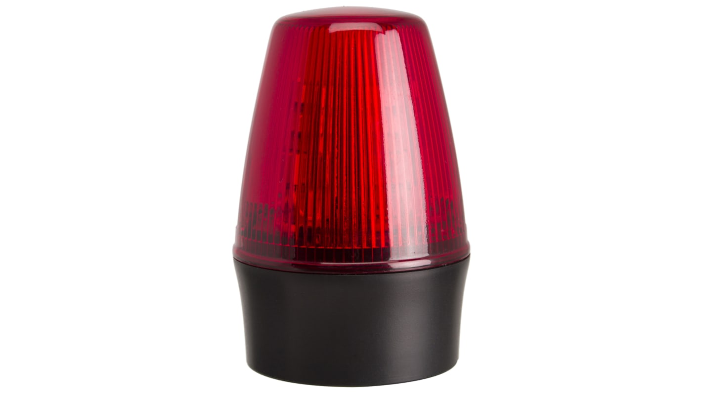 Moflash LEDS100 Series Red Flashing Beacon, 40 → 380 V dc, 85 → 285 V ac, Surface Mount, LED Bulb, IP65