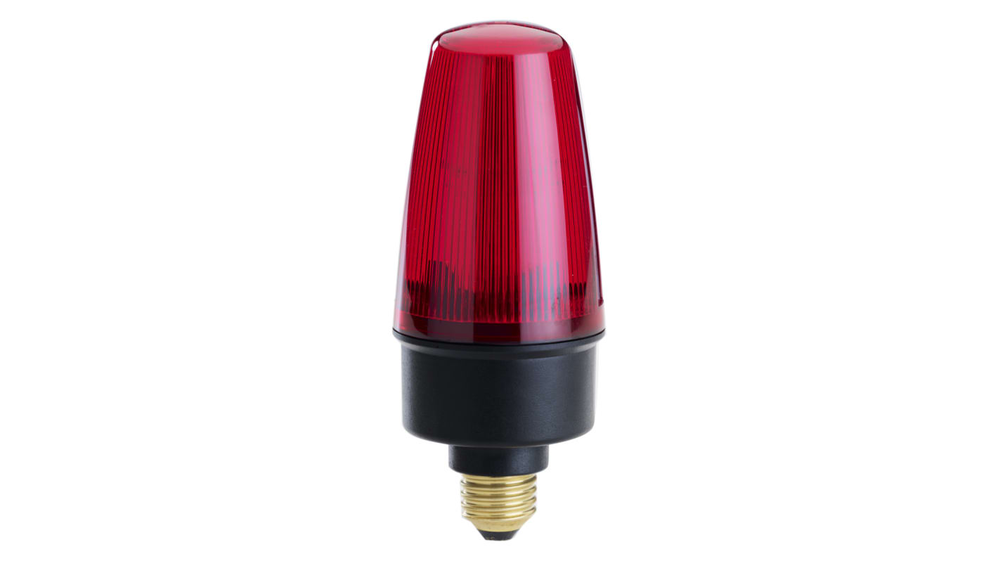 Moflash LEDES100 Series Red Flashing Beacon, 40 → 380 V dc, 85 → 285 V ac, Surface Mount, LED Bulb, IP65