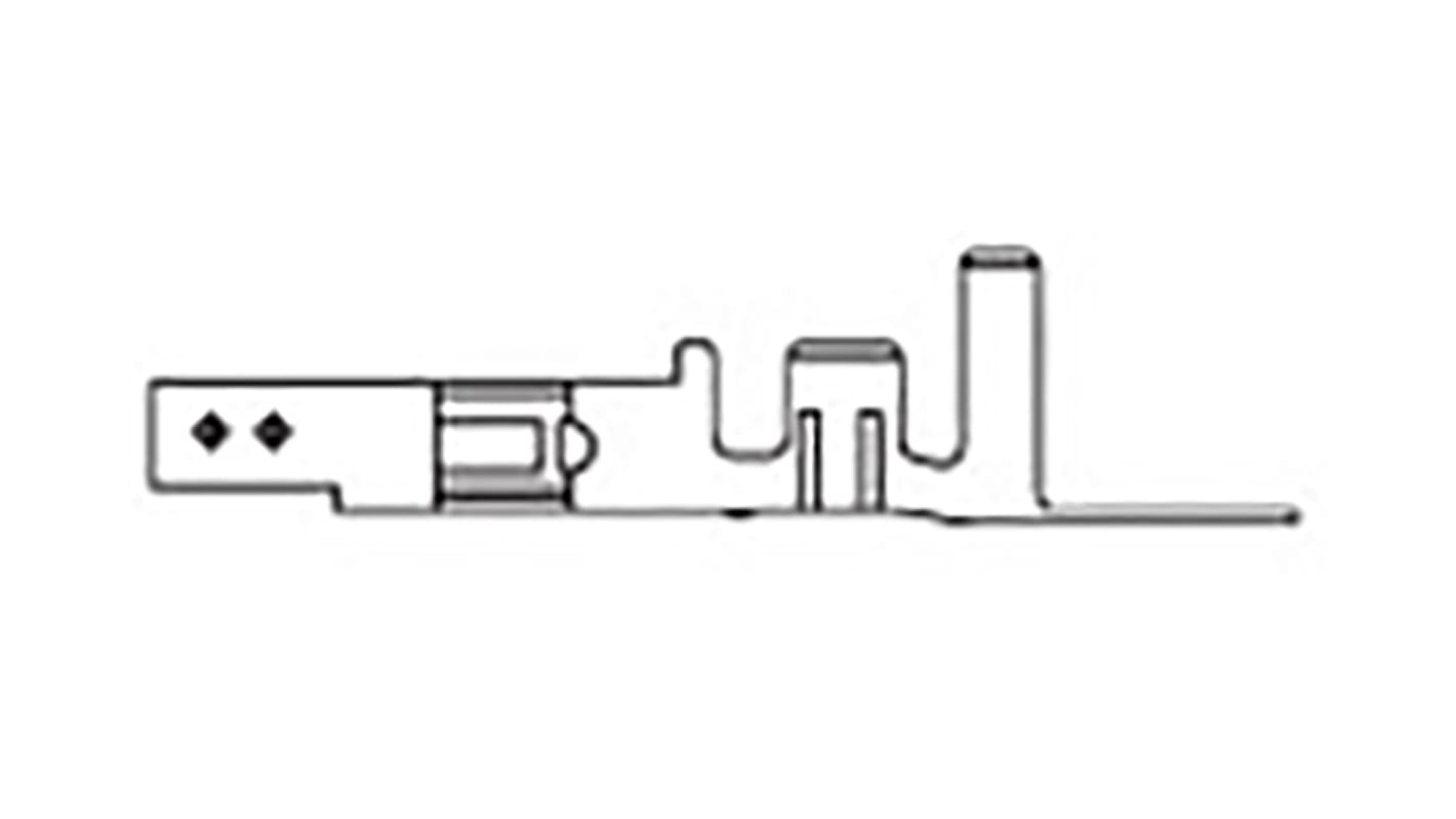 TE Connectivity VAL-U-LOK Series Female Crimp Terminal Contact, 24AWG Min, 18AWG Max