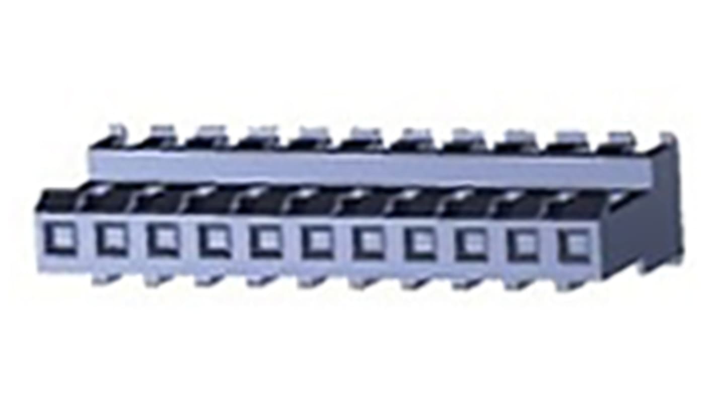Carcasa de montaje en PCB TE Connectivity 4-640599-1, Serie MTA, paso: 3.96mm, 11 contactos, 1 fila filas, Ángulo de