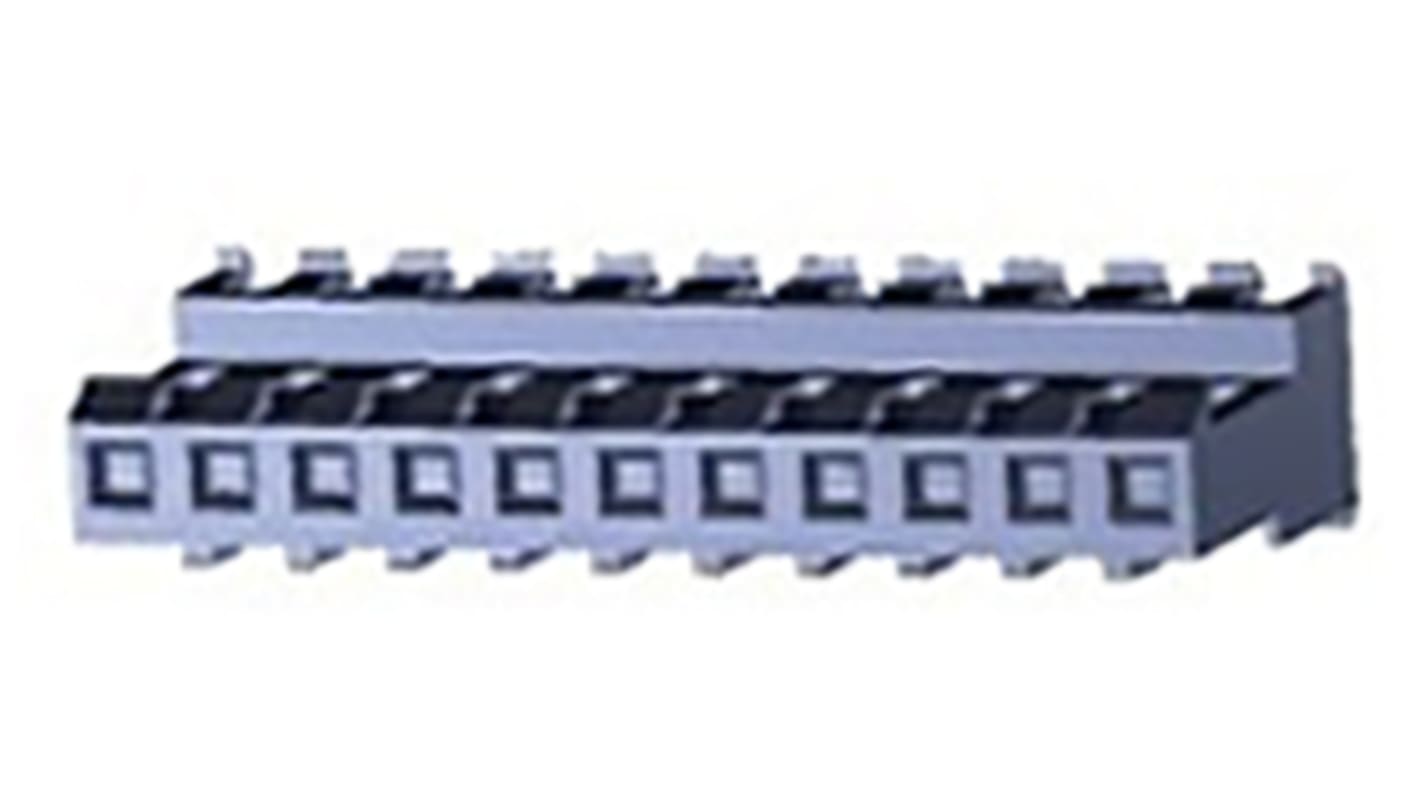 TE Connectivity, MTA Female PCB Connector Housing, 3.96mm Pitch, 11 Way, 1 Row Right Angle