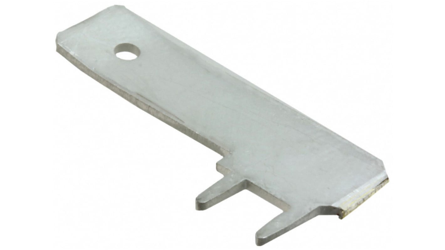 TE Connectivity Uninsulated Male Spade Connector, Tab, 6.35 x 0.81mm Tab Size