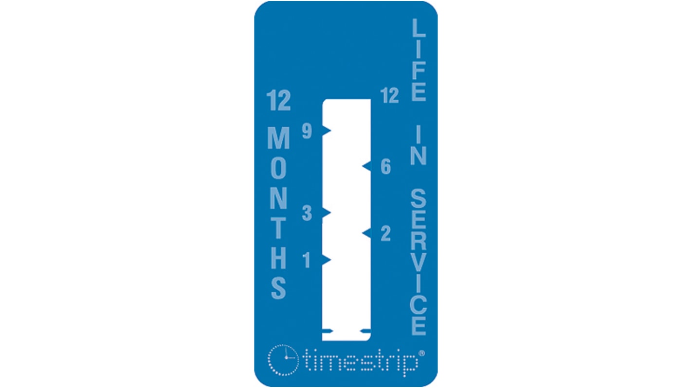 Etiquetas indicadoras de tiempo no reversibles Timestrip, dim. 19mm x 40mm