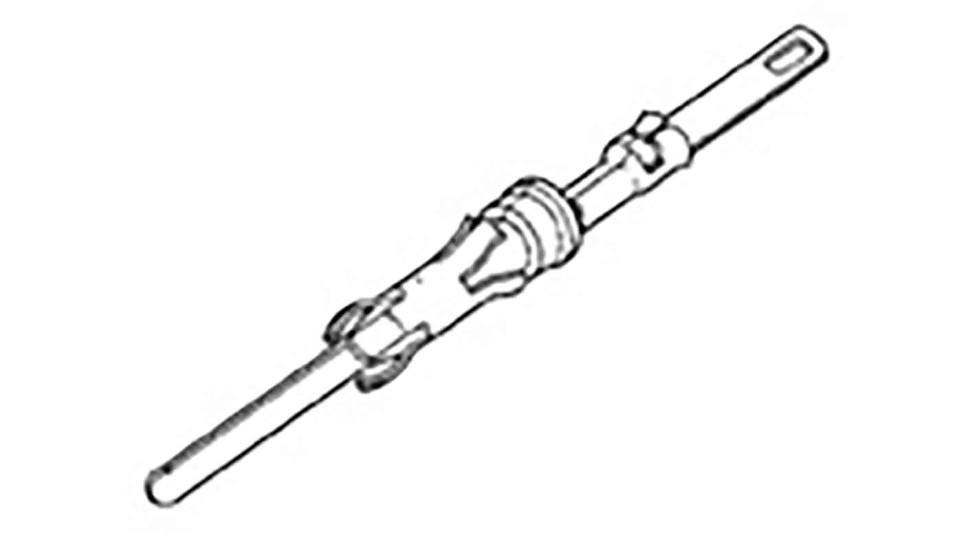 TE Connectivity Type III+ Series Male Crimp Terminal, Solder Termination