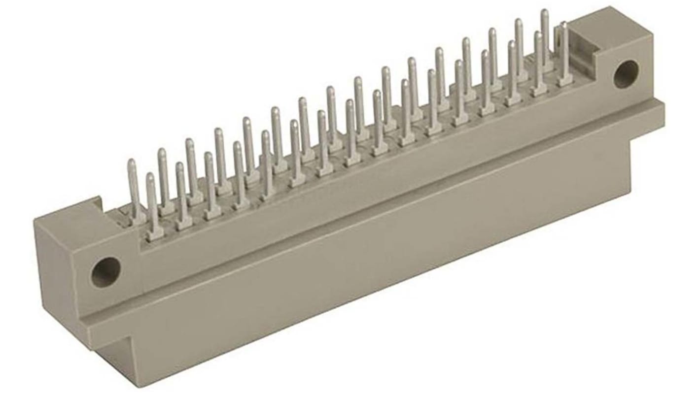 Connecteur DIN 41612 Harting série 09 22, 32 contacts Mâle, Droit sur 2 rangs, entraxe 2.54mm