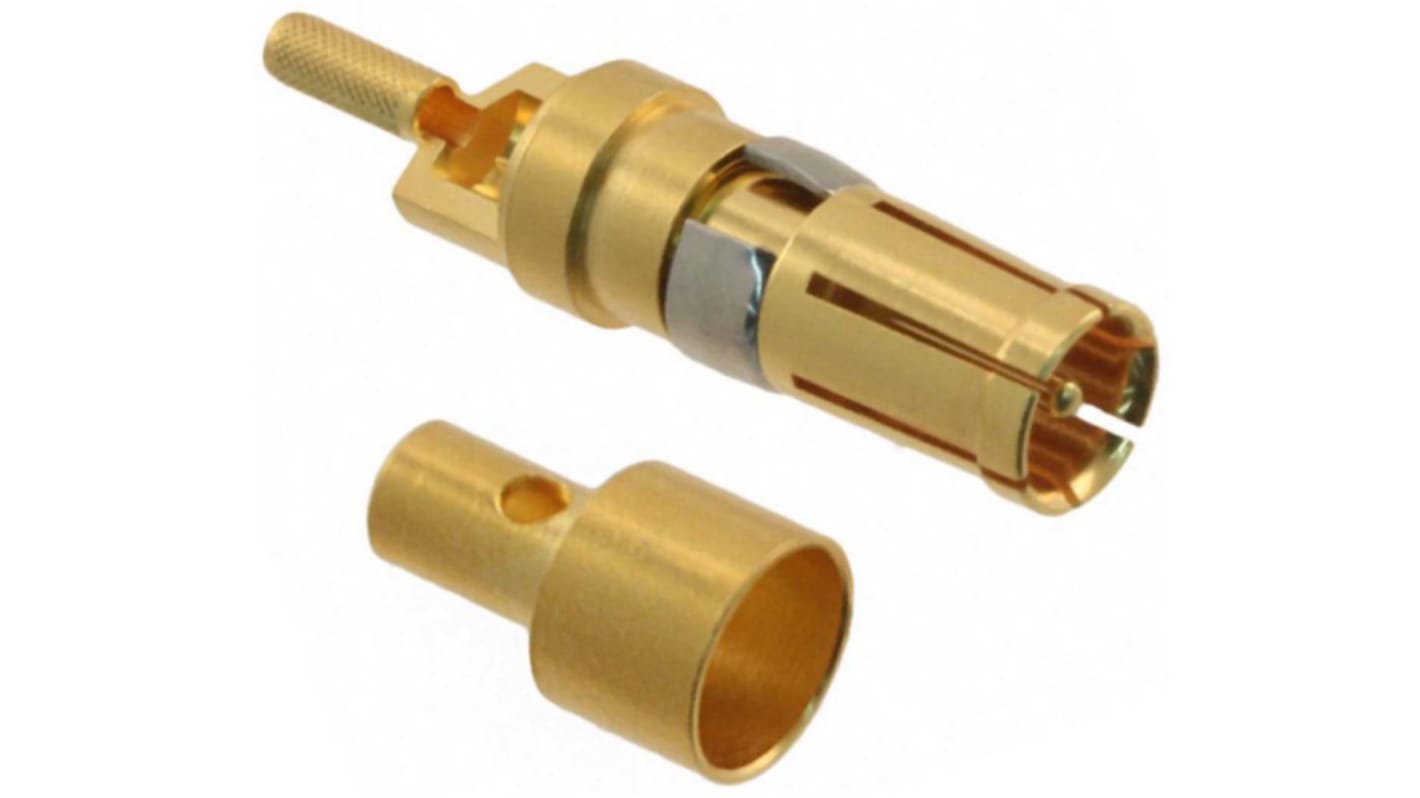 HARTING, D-Sub Mixed Series, Female Crimp, Solder D-Sub Connector Coaxial Contact, Gold Coaxial