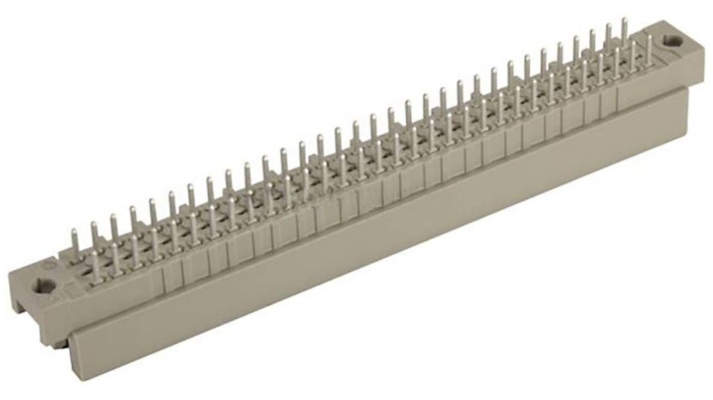 Connettore DIN 41612 HARTING Maschio, Ad angolo diritto, 64 vie 3 file, terminazione a saldare