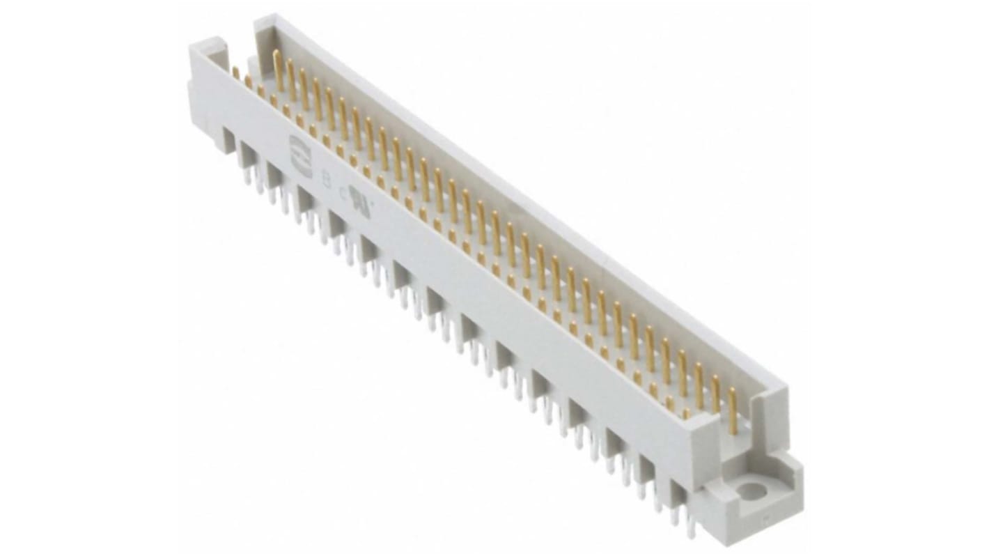 Connecteur DIN 41612 Harting série 09 73, 64 contacts Mâle, Droit sur 3 rangs, entraxe 2.54mm