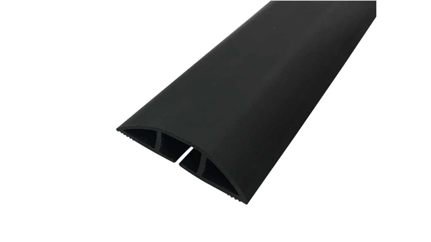 Canalina passacavi RS PRO, colore Nero 7.4 x 3.8mm, Ø interno 7.4mm, lunghezza 1m, larghezza 25,4 mm PVC