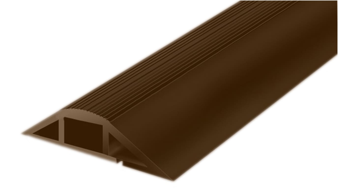 RS PRO 1m Brown Cable Cover in PVC, 19 x 10.9mm Inside dia.