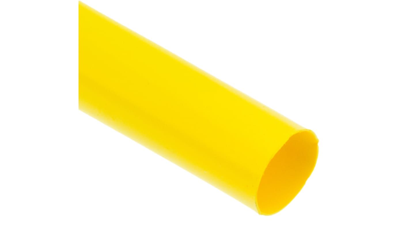 Tubo termorretráctil TE Connectivity de Poliolefina Amarillo, contracción 2:1, Ø 1.6mm, long. 600m