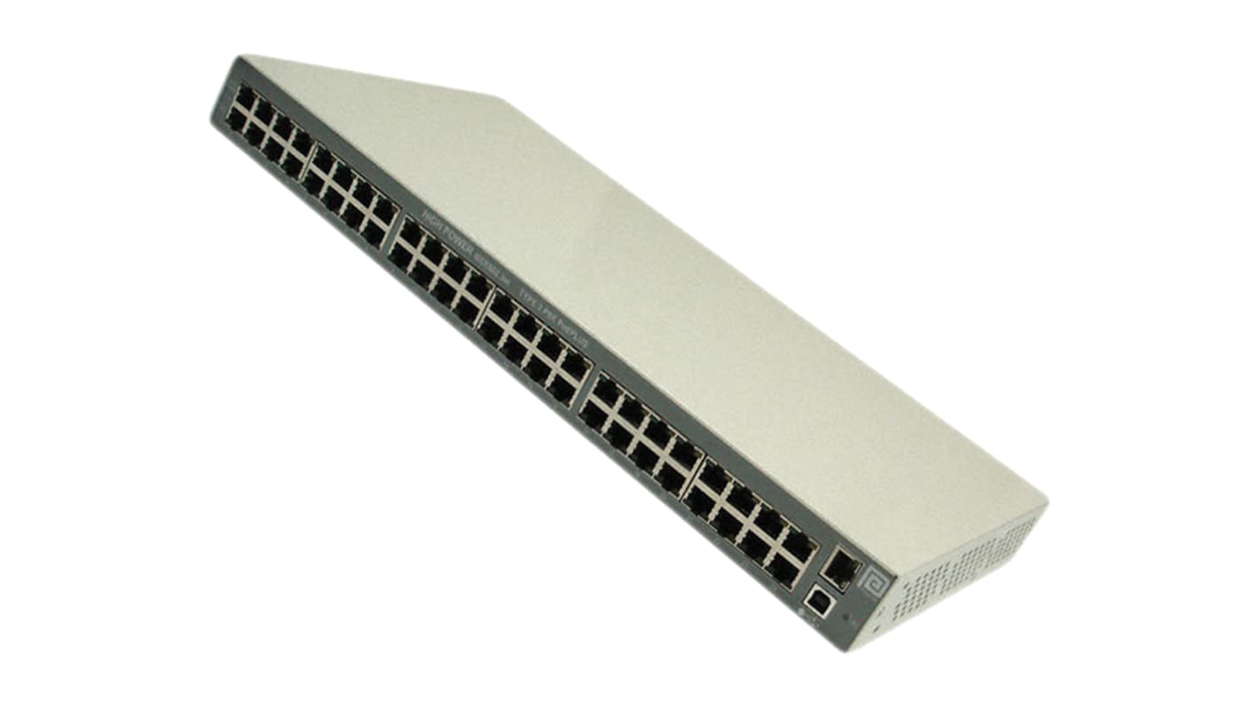 Phihong PoE Injektor 90 → 264V ac Input / 56V Output, 600mA 24 Port 806W 438mm L. 230mm B. 44.5mm T.