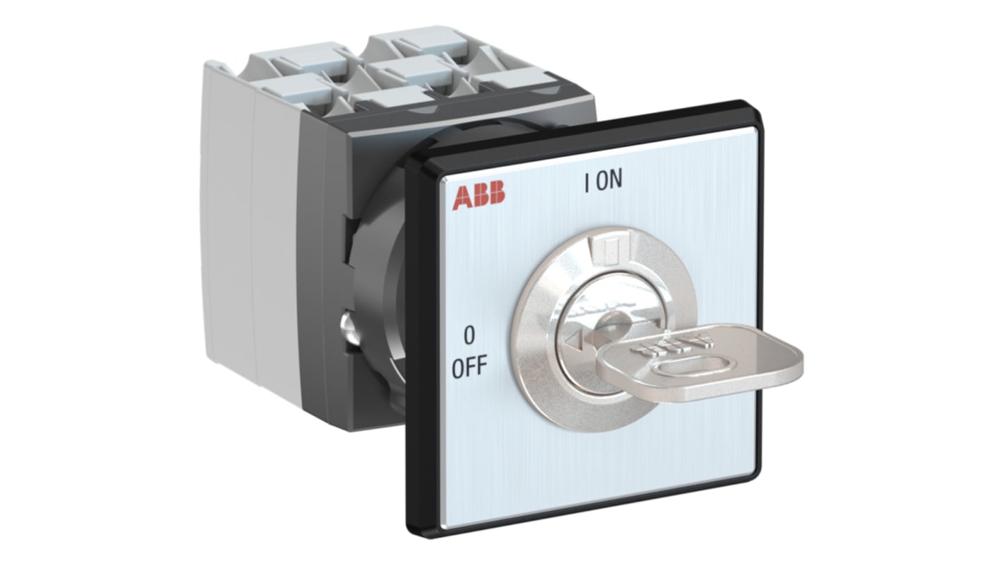 ABB Nockenschalter, 3-poliger Schließer / 25A, 3 Schließer, 3-phasig, 2-Stufen, 90°-Wurfwinkel