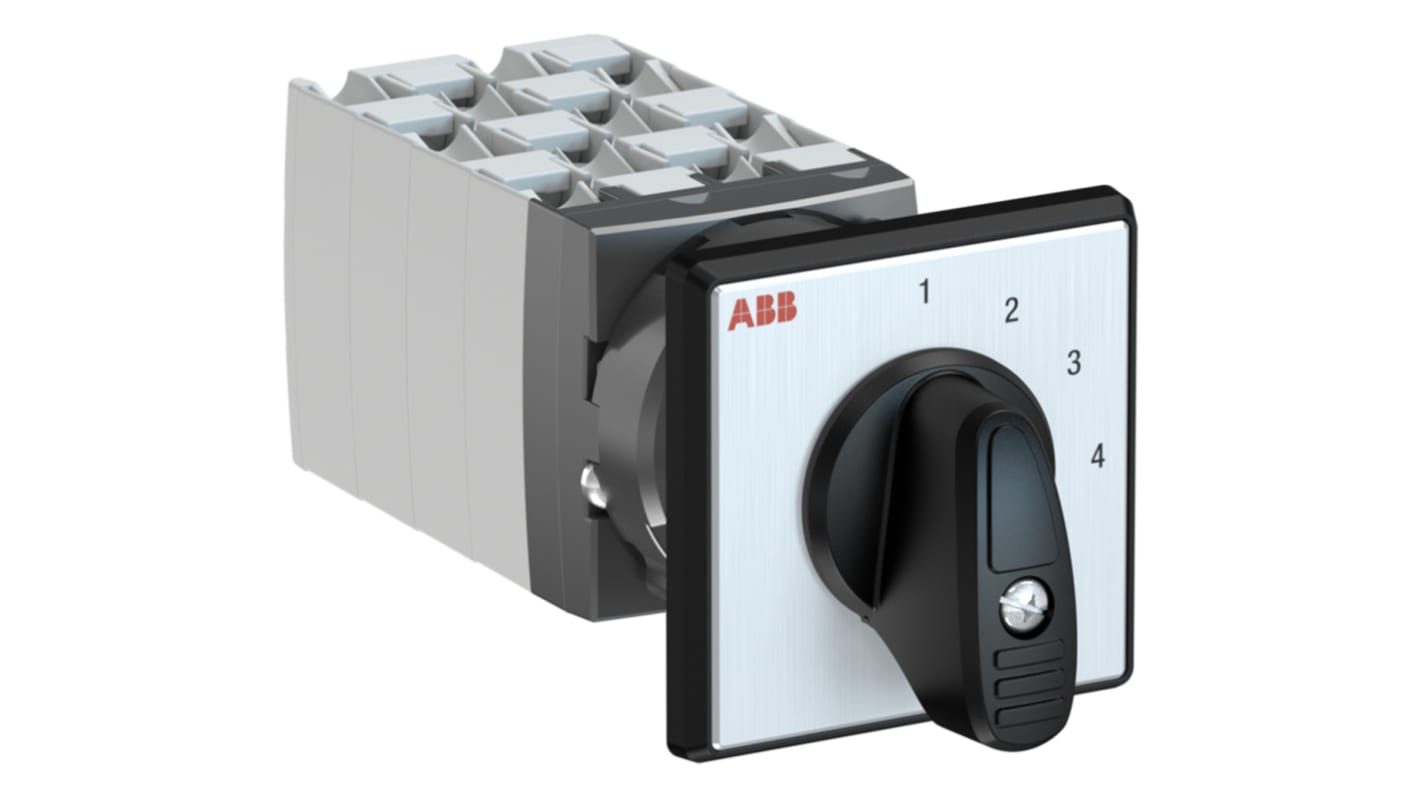 ABB Nockenschalter, DPST / 25A, 8CO, 1-phasig, 4-Stufen, 30°-Wurfwinkel