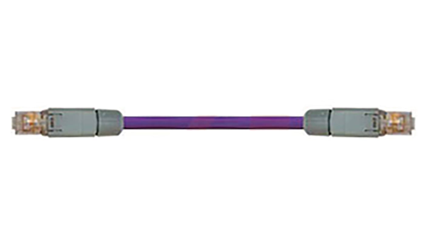 Cable Ethernet Cat5 STP Igus de color Morado, long. 15m, funda de Poliuretano (PUR)