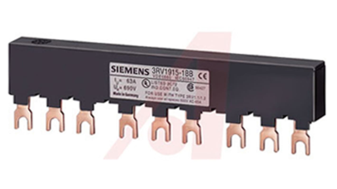 Peigne de raccordement Siemens 3 Phase, pas:45mm, 690V, Série 3RV1