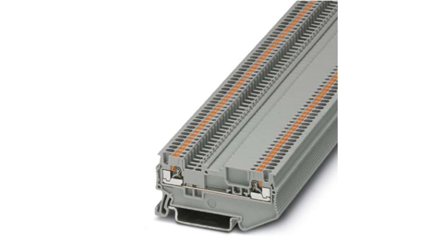 Phoenix Contact PT 1.5/S-MTD Series Grey DIN Rail Terminal Block, Push In Termination