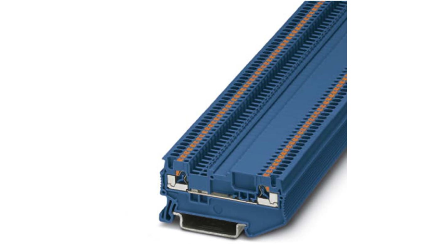 Phoenix Contact CLIPLINE PT Series Grey DIN Rail Terminal Block, Push In Termination