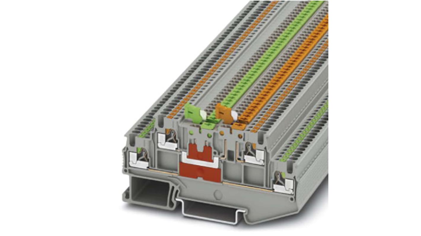 Bloc de jonction rail DIN Phoenix Contact CLIPLINE PTT, Enfichable, Gris