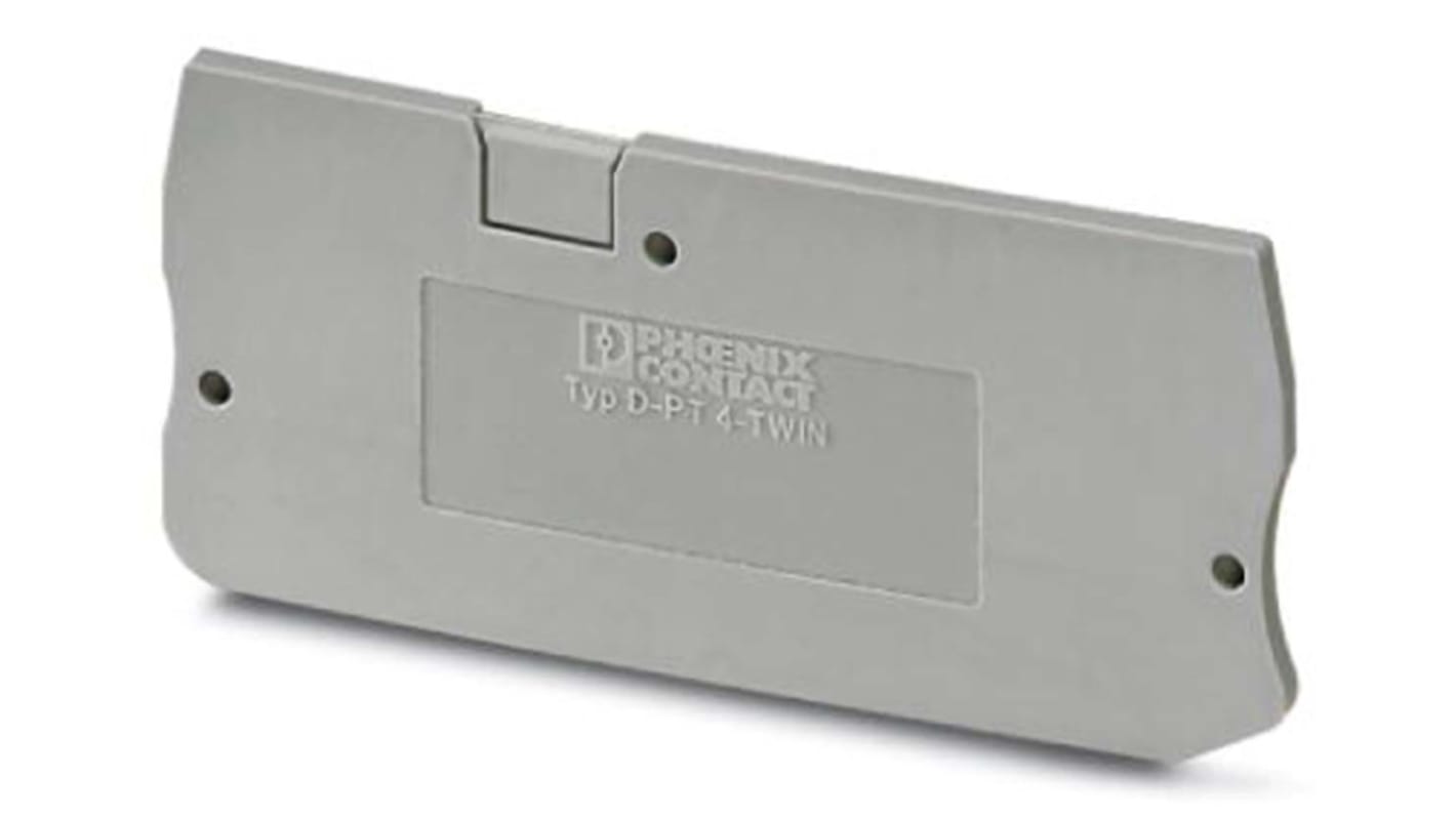 Phoenix Contact D-PT Series End Cover for Use with DIN Rail Terminal Blocks