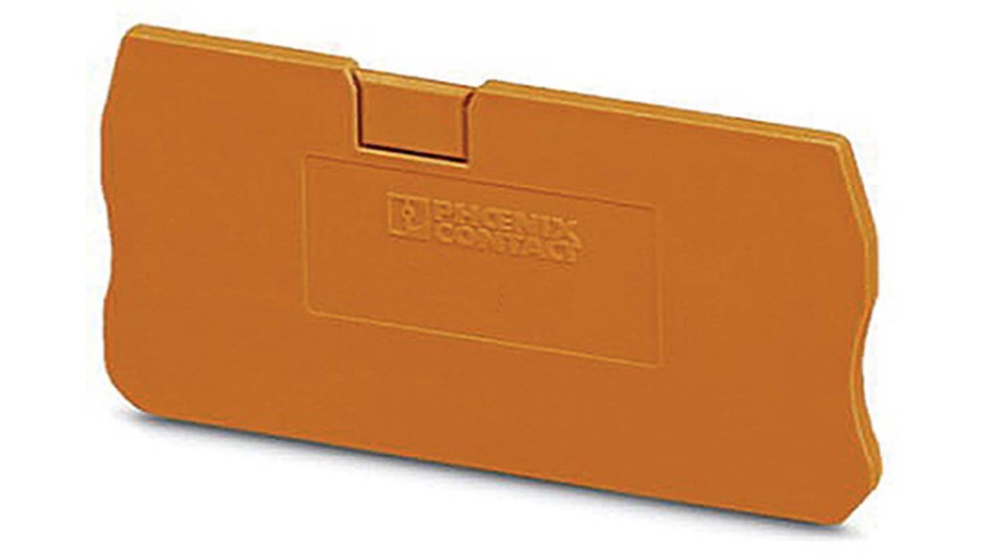 Phoenix Contact D-PT 1.5/S-MT-0.8 OG Series End Cover for Use with DIN Rail Terminal Blocks