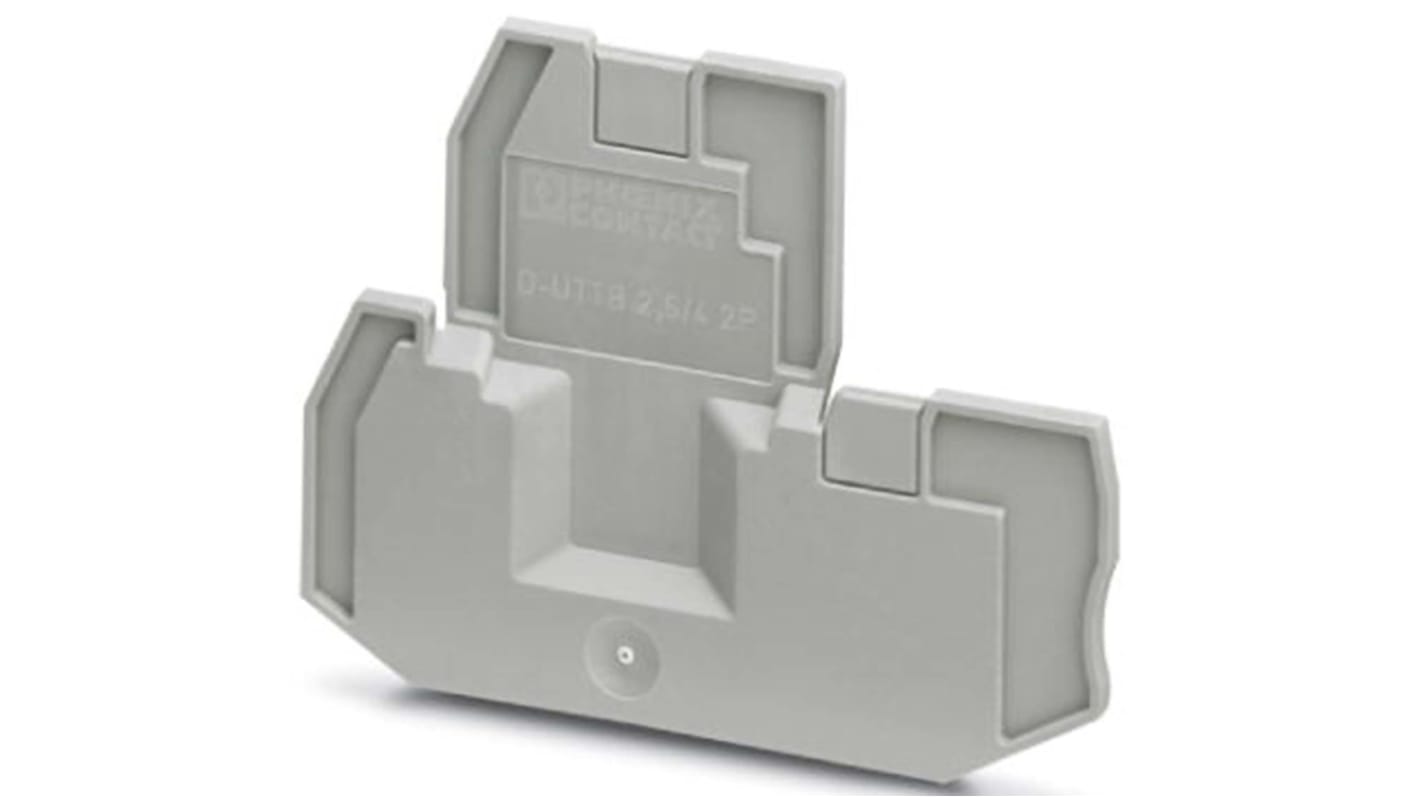 Phoenix Contact D-UTT 2.5/4 Series End Cover for Use with DIN Rail Terminal Blocks