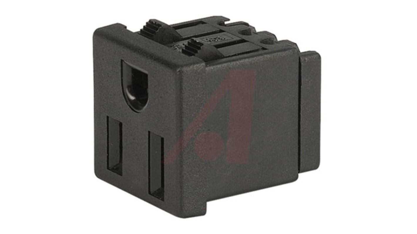 Conector IEC hembra Schurter, Recto, Encaje a Presión, 125 V, 15A