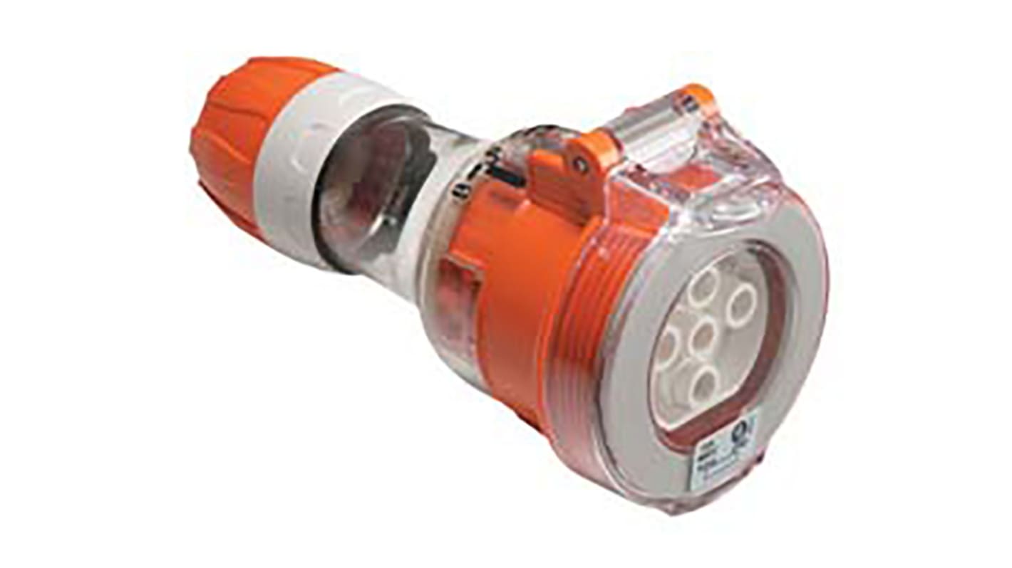 Clipsal Electrical IP66 Orange Cable Mount Industrial Power Socket, Rated At 32A, 500 V