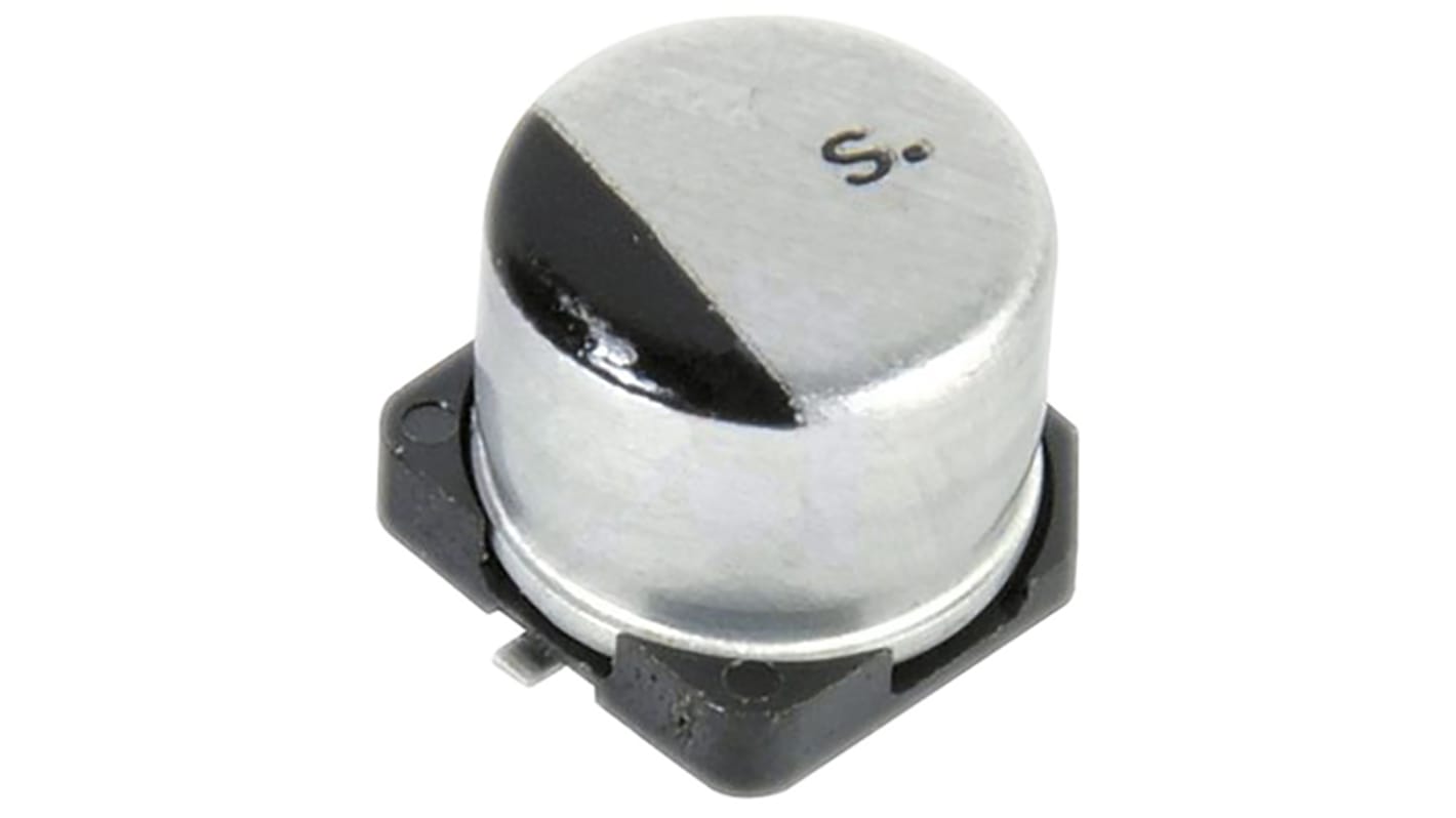 Condensador electrolítico Panasonic serie S, 33μF, ±20%, 25V dc, mont. SMD, 5 x 5.4mm