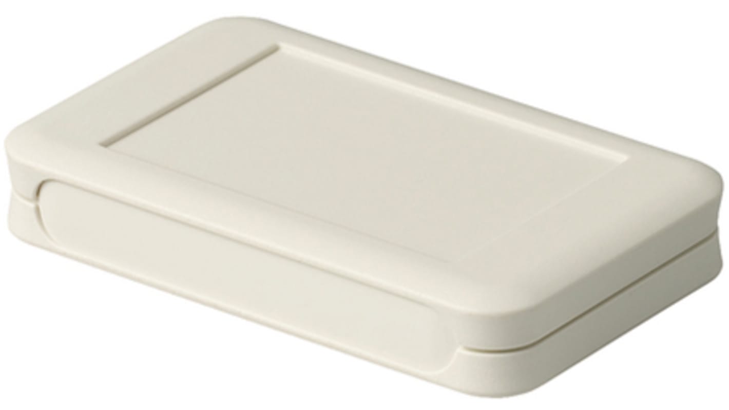 Caja portátil OKW Enclosures de ABS Crema, 73 x 117 x 24mm, con compartimento batería, muesca de teclado, IP40