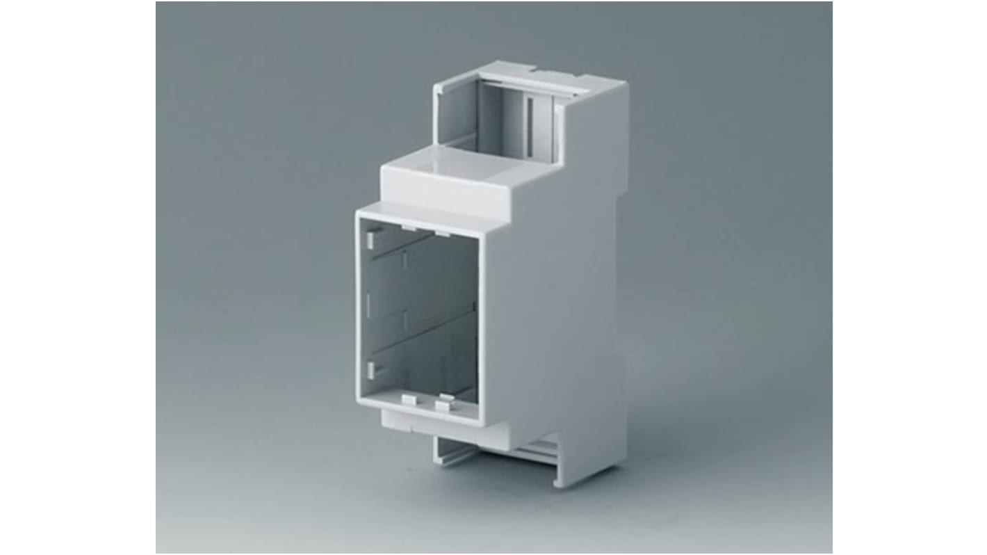 OKW Enclosures DIN-sínes tok Polikarbonát, 36 x 58 x 90mm, Világosszürke, RAILTEC C sorozat