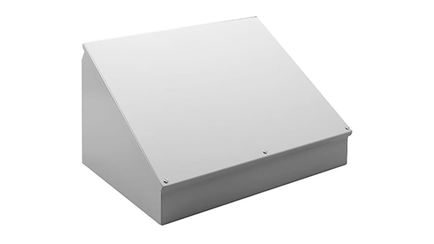 Hammond 1488 Series Grey Steel Desktop Enclosure, Sloped Front, 305 x 406 x 233mm