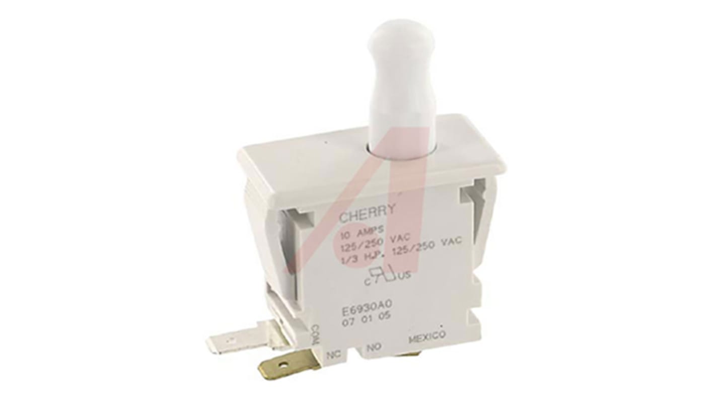 ZF Door Micro Switch, Plunger, SPDT 10 A Thermoplastic Polyester, -40 → +85°C