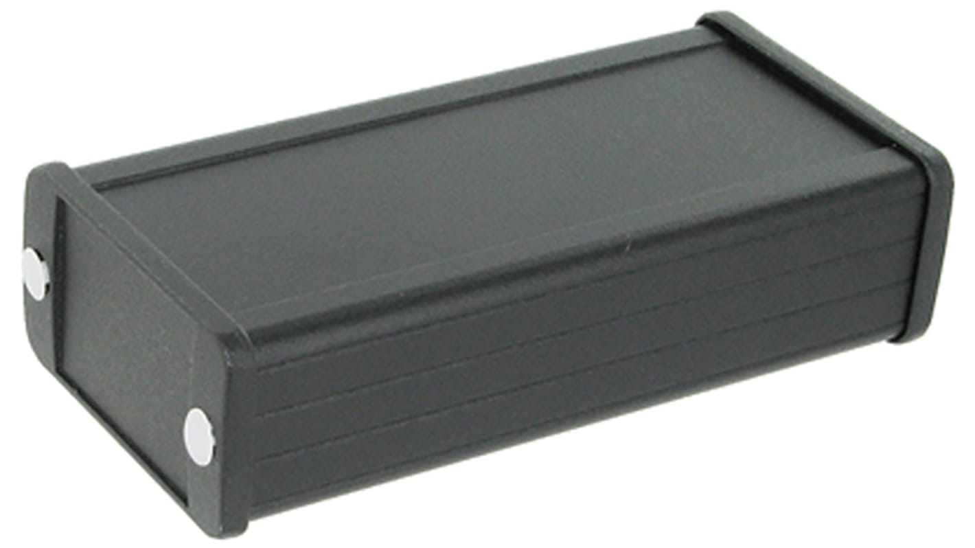 Hammond 1457 Series Black Aluminium Enclosure, IP65, Black Lid, 120 x 59 x 30.9mm