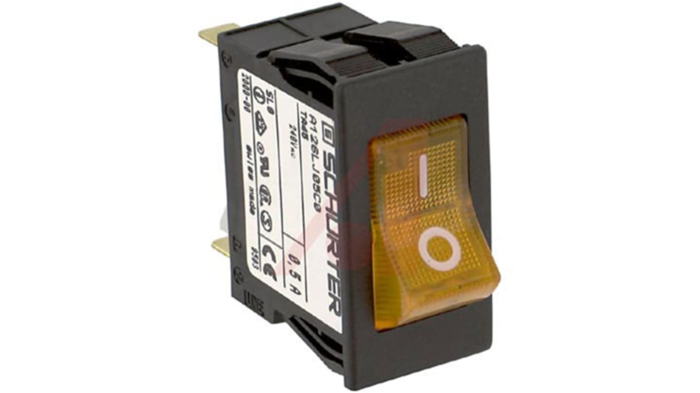 Schurter Thermal Circuit Breaker - TA45 2 Pole 60 V dc, 240V ac Voltage Rating Panel Mount, 5A Current Rating