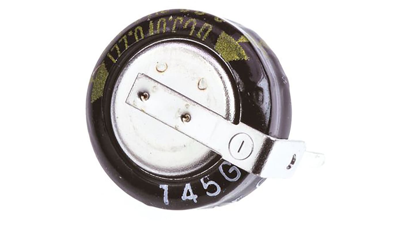 Panasonic RG SuperCap Superkondensator, radial 1F -20 → +80% / 3.6V dc, -40°C+85°C, Ø 19 (Dia.) x 21mm