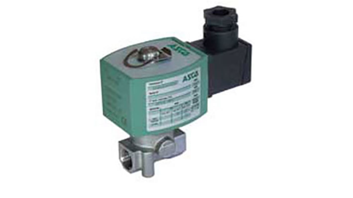 Válvula de solenoide EMERSON – ASCO E262K de 2 puertos, Hembra G de 1/4 pulg., Directo, NC de 24 V dc