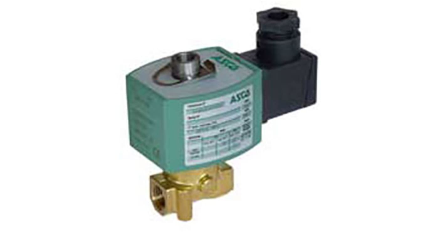 Válvula de solenoide EMERSON – ASCO E314K de 3 puertos, Hembra G de 1/4 pulg., Directo, NC de 24 V dc